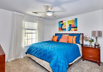 Carpeted bedrooms
